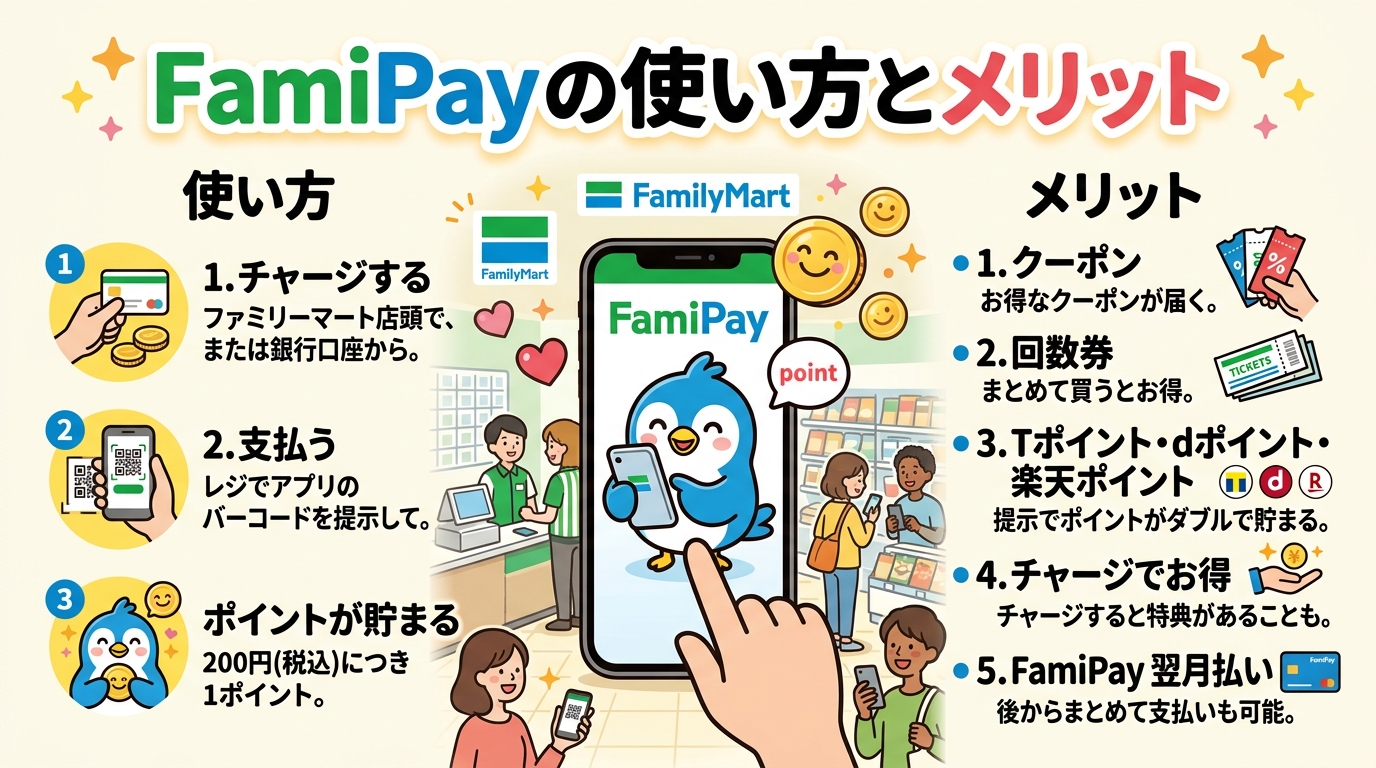 ファミペイの使い方とメリット